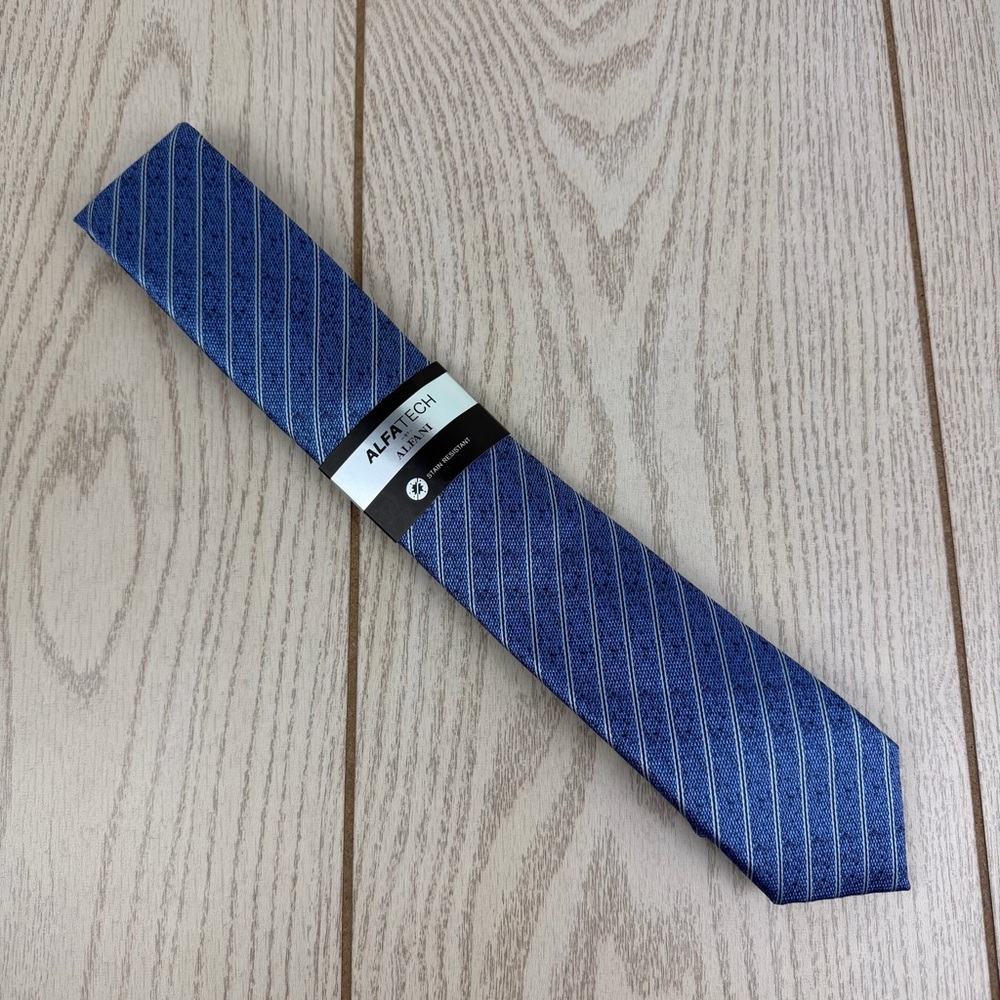 731 Alfani Men's Stripe 431 Royal Blue $55 Polyester